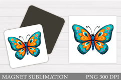 Butterfly Sublimation. Butterfly Magnet Design Product Image 1