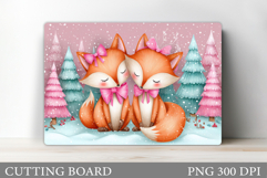 Christmas Fox Cutting Board. Christmas Cutting Board Design Product Image 1