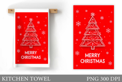 Christmas Tree Kitchen Towel. Christmas Kitchen Towel Design Product Image 1