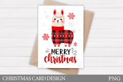 Christmas Lama Card Printable. Christmas Card Design Product Image 1