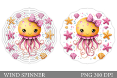 Jellyfish Wind Spinner Sublimation. Jellyfish Sublimation Product Image 1