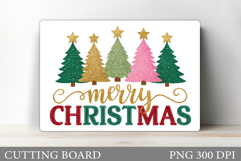 Merry Christmas Cutting Board. Christmas Tree Cutting Board Product Image 1
