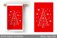 Christmas Tree Kitchen Towel. Christmas Deer Kitchen Towel Product Image 1