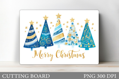 Christmas Tree Cutting Board Design. Kitchen Cutting Board Product Image 1