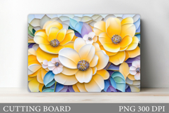 3D Flowers Cutting Board. Flowers Kitchen Cutting Board Product Image 1