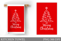 Christmas Tree Kitchen Towel. Christmas Kitchen Towel Design Product Image 1