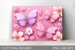 Butterflies Cutting Board Design. Butterflies Sublimation Product Image 1
