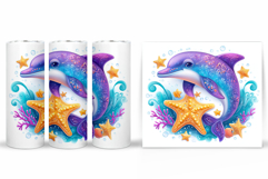 Dolphins Tumbler Design. Dolphin Tumbler Sublimation Product Image 2