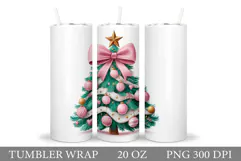 Christmas Tree Tumbler Design. Christmas Tree Sublimation Product Image 1