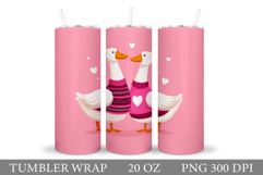 Valentines Goose Tumbler. Valentines Tumbler Sublimation Product Image 1