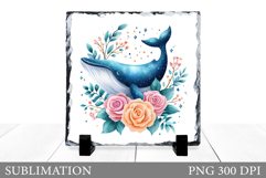 Whale Sublimation. Whale Slate Sublimation Product Image 1