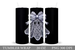 Ghost Tumbler Sublimation. Halloween Tumbler Design Product Image 1