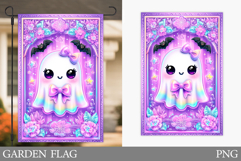 Ghost Garden Flag Design. Halloween Garden Flag Sublimation Product Image 1