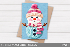 Cute Snowman Card Design. Christmas Card Printable Product Image 1