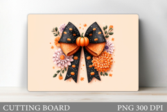 Fall Bow Cutting Board Design. Fall Kitchen Cutting Board Product Image 1