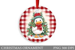 Cute Goose Christmas Ornament. Christmas Sublimation Product Image 1