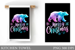Polar Bear Kitchen Towel. Christmas Kitchen Towel Design Product Image 1