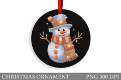 Snowman Christmas Ornament. Snowman Ornament Design Product Image 1