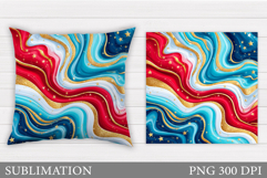 Abstract Pillow Sublimation. Abstraction Sublimation Product Image 1