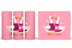 Valentines Goose Tumbler. Valentines Tumbler Sublimation Product Image 2