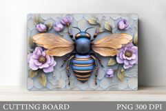 Bee Cutting Board Design. Flowers Kitchen Cutting Board Product Image 1