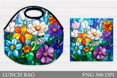Wildflowers Lunch Bag Design. Flowers Lunch Bag Sublimation Product Image 1
