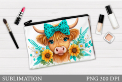 Cow Cosmetics Bag Design. Cow Makeup Bag Sublimation Product Image 1