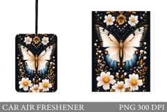 Butterfly Car Air Freshener Design. Butterfly Sublimation Product Image 1