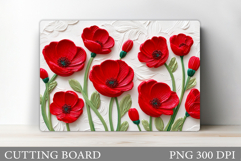 Floral Cutting Board Design. Flowers Cutting Board Product Image 1