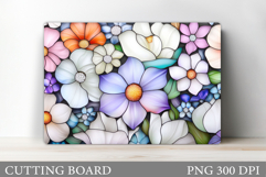 Flowers Cutting Board. Floral Cutting Board Sublimation Product Image 1