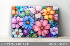 Wildflowers Cutting Board. Flowers Cutting Board Sublimation Product Image 1