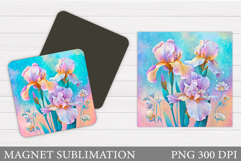 Flowers Magnet Sublimation. Floral Magnet Design Product Image 1