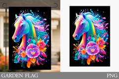 Horse Garden Flag Design. Horse Sublimation Product Image 1