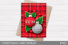 Christmas Card Printable. Merry Christmas Card Design Product Image 1