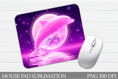 Dolphin Mouse Pad Design. Sea Mouse Pad Sublimation Product Image 1