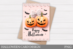 Halloween Pumpkin Card Design. Halloween Card Printable Product Image 1
