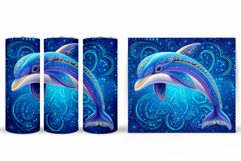 Dolphin Tumbler Design. Cute Dolphin Tumbler Sublimation Product Image 2