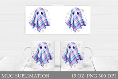Ghost Mug Sublimation. Halloween Mug Design Product Image 1