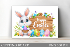 Easter Bunny Cutting Board. Easter Cutting Board Sublimation Product Image 1