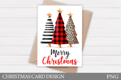 Christmas Card Printable. Christmas Tree Card Design Product Image 1