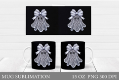 Halloween Ghost Mug Design. Cute Halloween Mug Sublimation Product Image 1