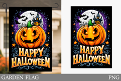 Halloween Pumpkin Garden Flag. Ghost Garden Flag Design Product Image 1