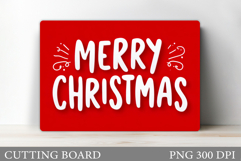 Merry Christmas Cutting Board. Christmas Tree Cutting Board Product Image 1