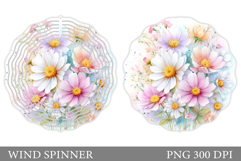 Flowers Wind Spinner Design. Wildflowers Wind Spinner Product Image 1