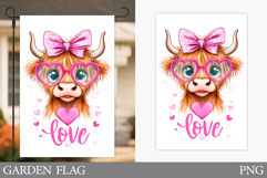 Valentines Cow Garden Flag. Valentines Garden Flag Product Image 1