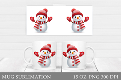 Christmas Snowman Mug Design. Christmas Mug Sublimation Product Image 1