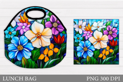 Flowers Lunch Bag. Wildflowers Lunch Bag Sublimation Product Image 1