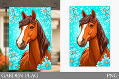 Horse Garden Flag Design. Summer Garden Flag Sublimation Product Image 1