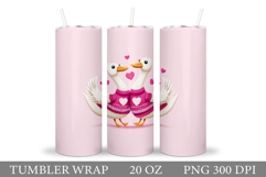 Valentines Goose Tumbler. Valentines Tumbler Sublimation Product Image 1