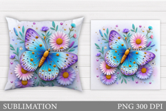 Butterfly Pillow Sublimation. Butterfly Sublimation Product Image 1